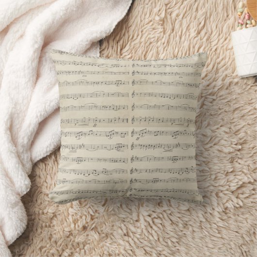 Coussin Note de musique vintage (Couverture)