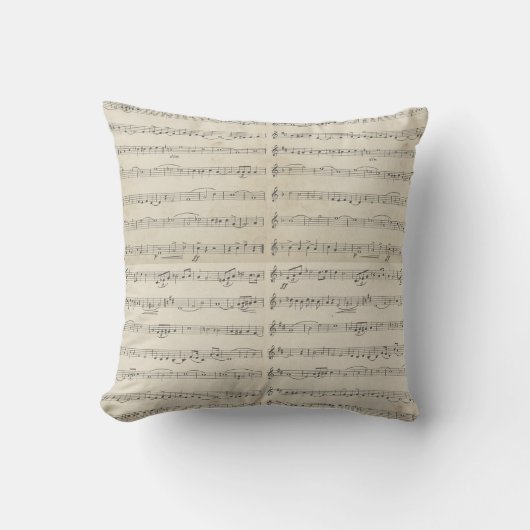 Coussin Note de musique vintage (Recto)