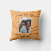 Coussin Notes de musique élégantes pour couple en photo de (Verso)