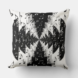 Coussin Notes Echo Noir & Blanc Lancer l'oreiller