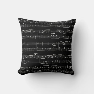 Coussin Notes musicales Couleur arrière - plan imprimée pe