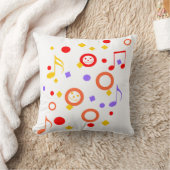 Coussin Notes musicales de colourful (Couverture)