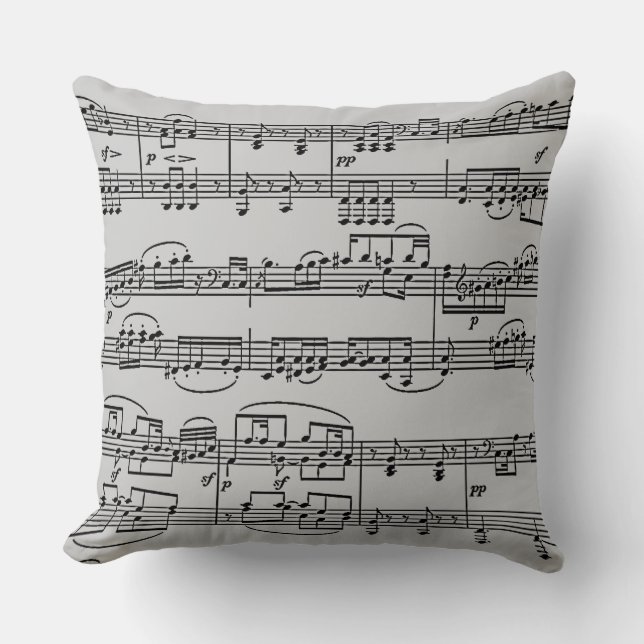 Coussin notes musicales/ partitions (Recto)