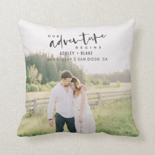 Coussin Notre aventure commence Script Photo Enregistrer l