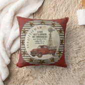 Coussin Notre crèche rustique de stat de petite d'homme (Couverture)