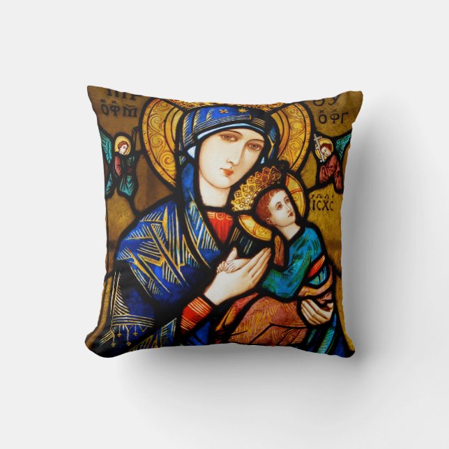 Coussin notre dame d'aide perpétuelle (Recto)