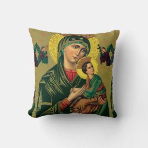 Coussin notre dame d'aide perpétuelle jette l'oreiller