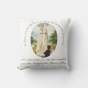 Coussin Notre-Dame de Fatima Personnalisée