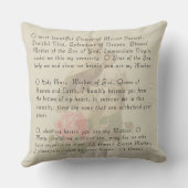 Coussin Notre Dame du Mont Carmel Baby Jésus Prière (Verso)