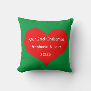 Coussin Notre deuxième Noël Ensemble Cute Red Heart 2023
