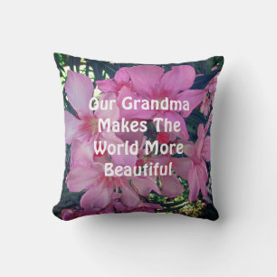 Coussin Notre grand-mère rend le monde plus beau Floral