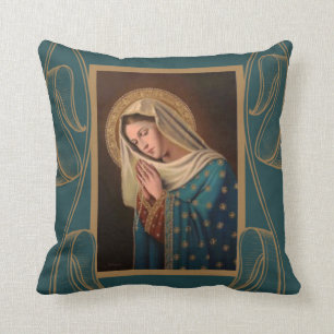 Coussin Notre Madame de Vierge Marie béni par chapelet