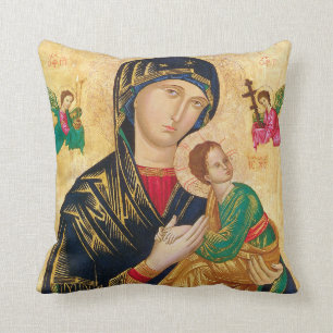 Coussin Notre mère de l'aide perpétuelle et de l'aumônier