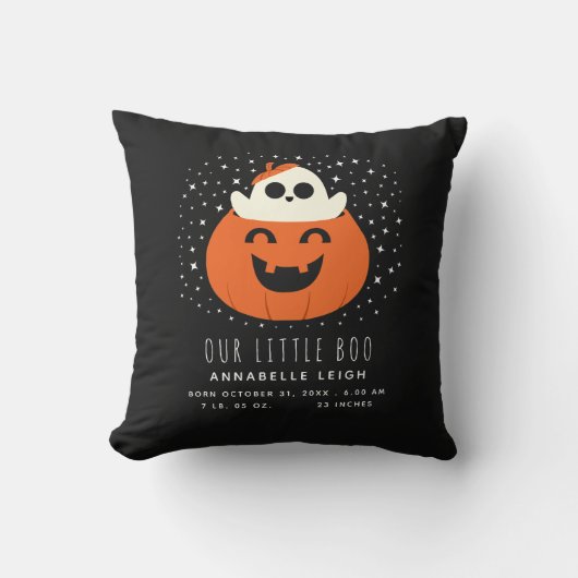 Coussin Notre petite pouponnière d'Halloween Boo (Recto)