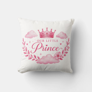 Coussin Notre Petite Princesse Couronne Rose Bébé Fille