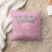 Coussin Notre petite princesse ou rose a personnalisé le (Couverture)