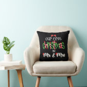Coussin Notre Premier Noël Comme M. Et Mme Épouse Mari Cou (Chaise)