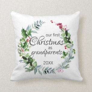 Coussin Notre premier Noël en grand-parents