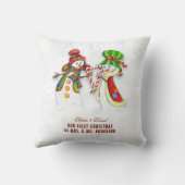 Coussin Notre Premier Noël En Tant Que Monsieur. & Mme Cut (Verso)