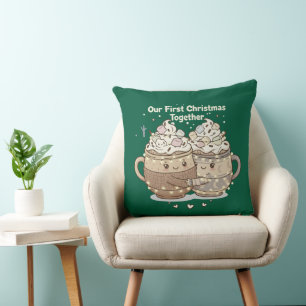 Coussin Notre Premier Noël Ensemble Couple Mignon Kawaii