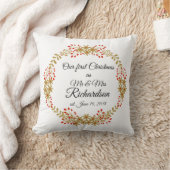 Coussin Notre premier Noël ensemble en tant que M. et Mme (Couverture)