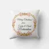 Coussin Notre premier Noël ensemble en tant que M. et Mme (Verso)