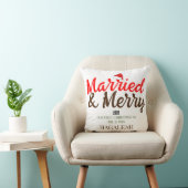 Coussin Notre Premier Noël M. et Mme Jeune Marié Joyeux (Chaise)
