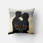 Coussin Notre premier Noël M. et Mme jeunes mariés Bougie (Verso)