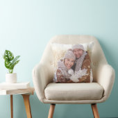 Coussin Notre première fête photo à deux faces de Noël (Chaise)