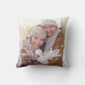 Coussin Notre première fête photo à deux faces de Noël (Verso)