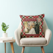 Coussin Notre première photo de Noël de jeunes mariés  (Chaise)