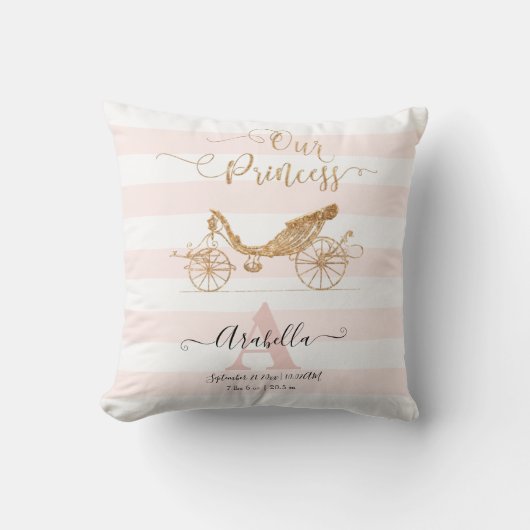 Coussin Notre Princesse Gold Parties scintillant Blush Bab (Recto)