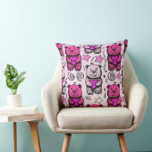 Coussin Nounours avec coeurs et rose - Saint-Valentin (6) (Chaise)