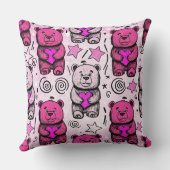 Coussin Nounours avec coeurs et rose - Saint-Valentin (6) (Verso)