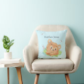 Coussin Nounours bébé garçon bleu jeté (Chaise)
