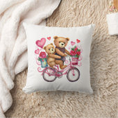 Coussin Nounours de Saint Valentin à vélo (Couverture)