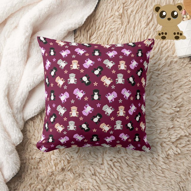 Coussin Nounours en peluche (Créateur téléchargé)