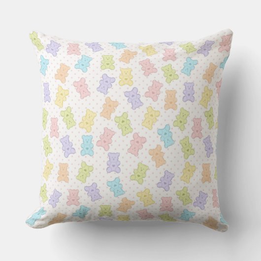 COUSSIN NOUNOURS ET COEURS COLORÉS PASTEL (Recto)