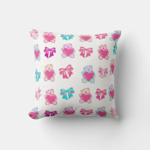Coussin Nounours et vaches roses Jeter l'oreiller
