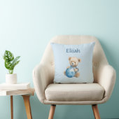 Coussin Nounours ourson avec balle bleue (Chaise)