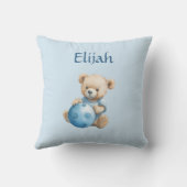 Coussin Nounours ourson avec balle bleue (Verso)