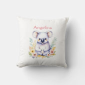 Coussin Nounours Ourson Koala Bébé Fille Sucré (Recto)