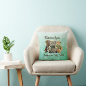 Coussin Nounours personnalisé pour la nurserie de bébé gar (Chaise)