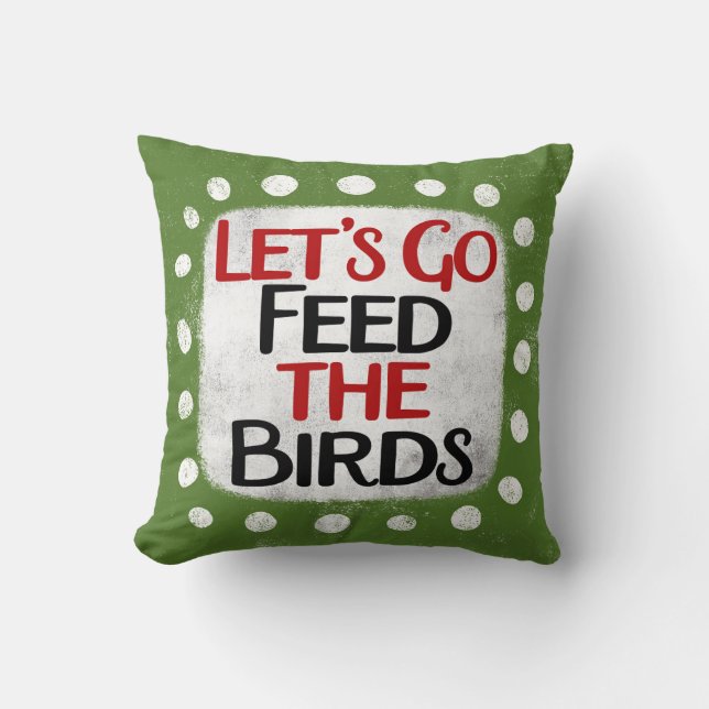 Coussin Nourrir Les Oiseaux Jeter L'Oreiller (Recto)