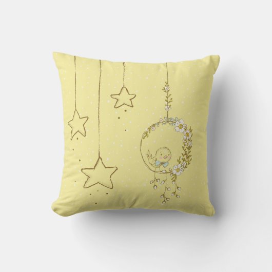 Coussin Nourrisson de Birdie Jaune mignonne Stars Garçon o (Recto)