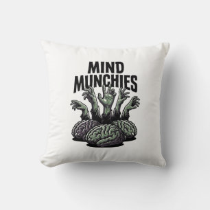 Coussin Nourriture de cerveau de mort-vivant Vintage Mains
