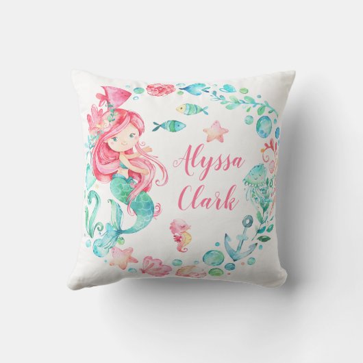 Coussin Nourriture pour bébé Mermaid Pastel Ocean (Verso)