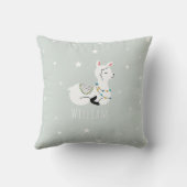 Coussin Nourriture pour garçons Bleue Llama Stars (Verso)