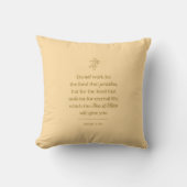 Coussin Nourriture pour la vie éternelle chrétienne (Recto)