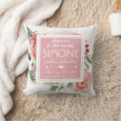 Coussin Nourriture rose florale Bienvenue dans le monde du (Couverture)